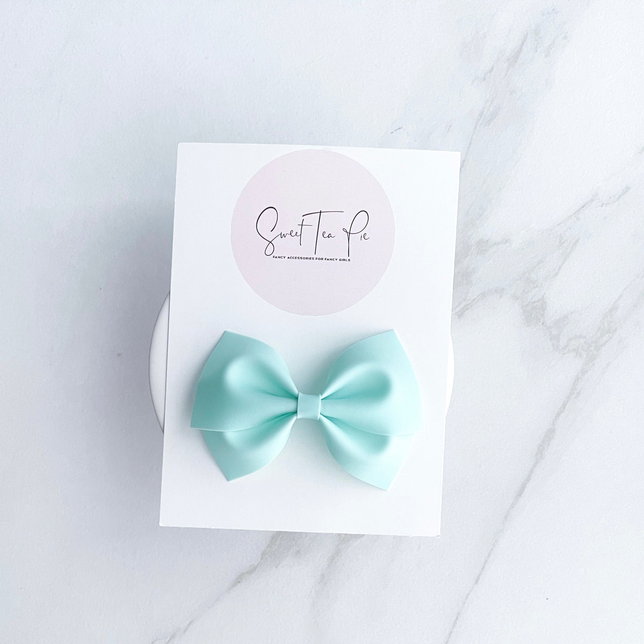 Pool Blue Modern Lu Hair Bow (POOL BOW)