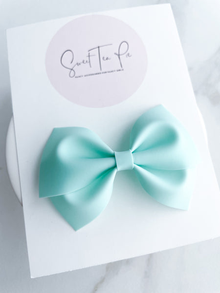 Pool Blue Modern Lu Hair Bow (POOL BOW)