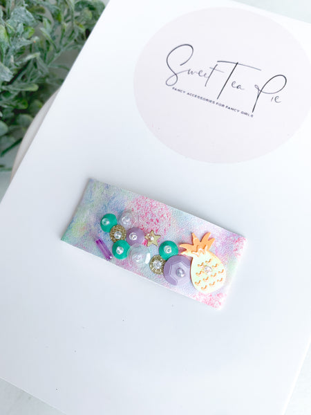 Pineapple Sequin Snap Clip