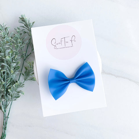 Ocean Blue Jelly Hair Bow (Waterproof)