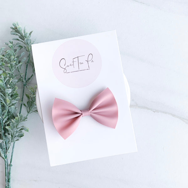 Mauve Jelly Hair Bow (Waterproof)