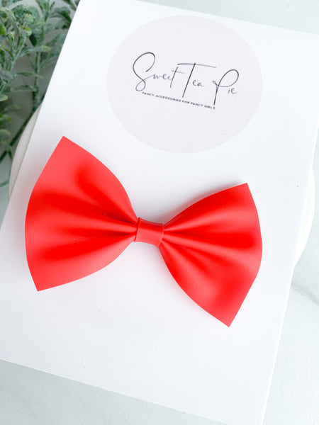 Red Jelly Hair Bow (Waterproof)