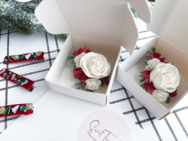Christmas Garden Floral Hair Clip