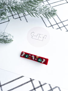 Sequin Velvet Lined Hair Clip - 012