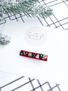 Sequin Velvet Lined Hair Clip - 011