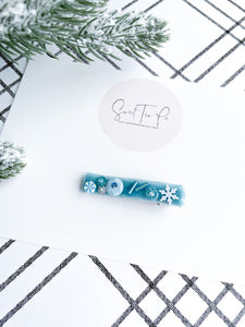 Sequin Velvet Lined Hair Clip - 013