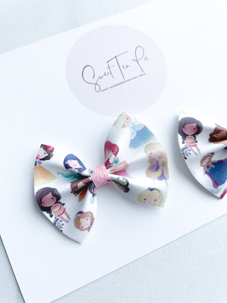 Princess Party Pigtail Hair Bows