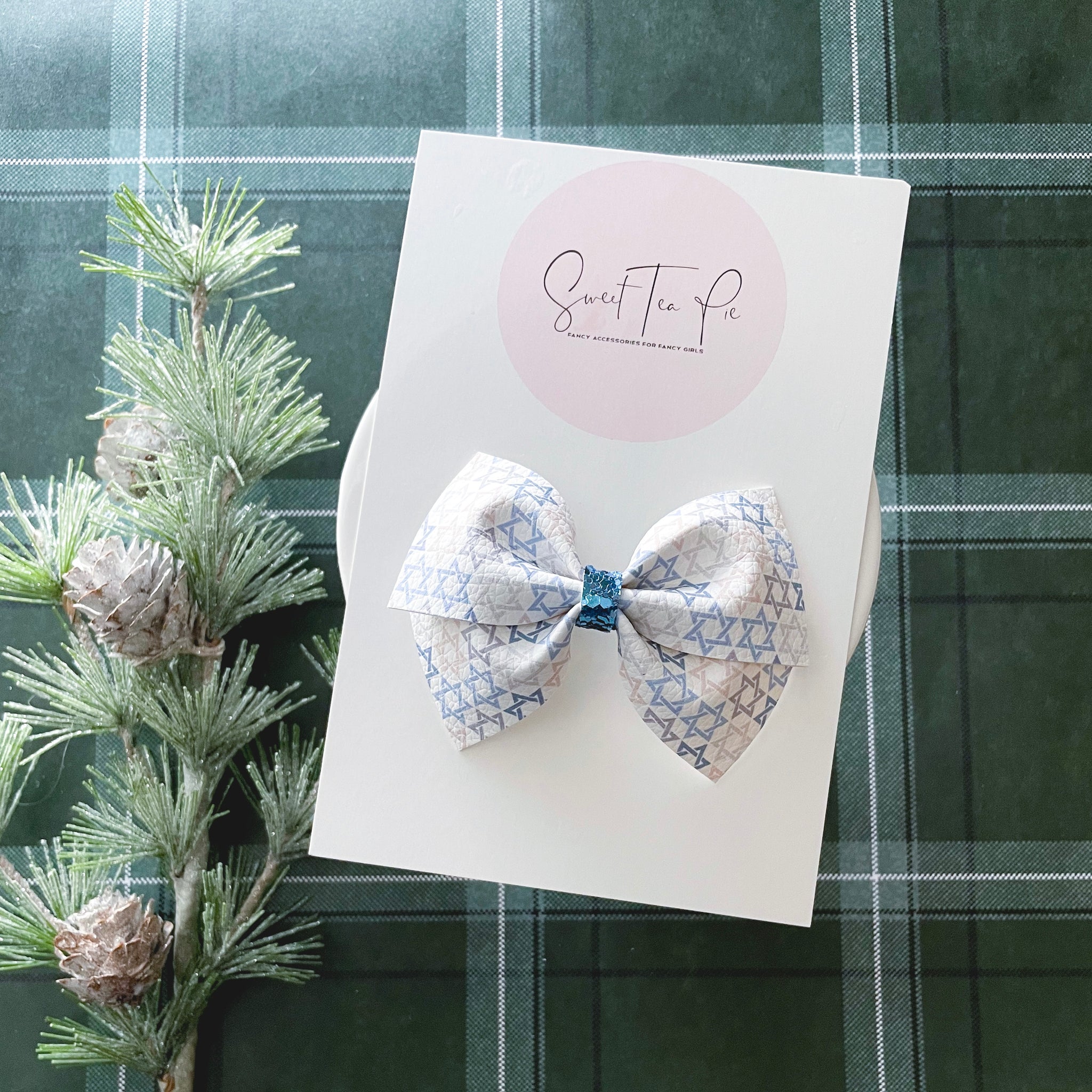 Hanukkah Modern Lu Hair Bow