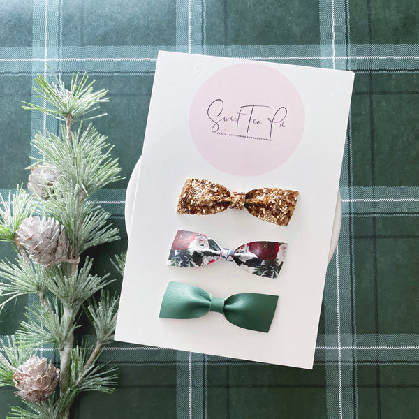 Baby Bow Set of 3 - Winter Roses