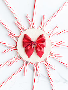 Red Metallic - Christmas Collection Sailor Hair Bow