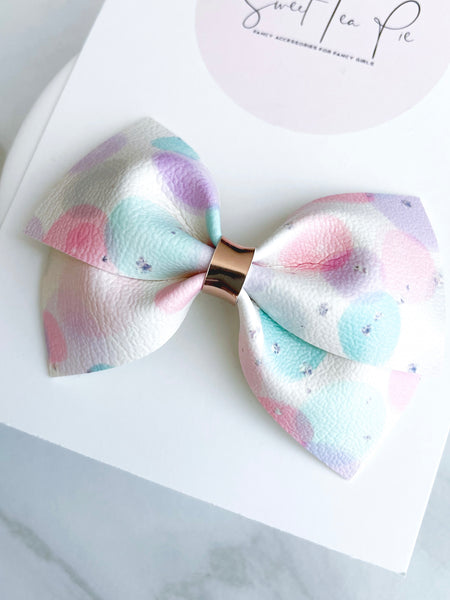 Pastel Bubbles Modern Lu Hair Bow