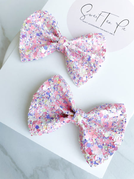Cotton Candy Pigtail Hair Bows