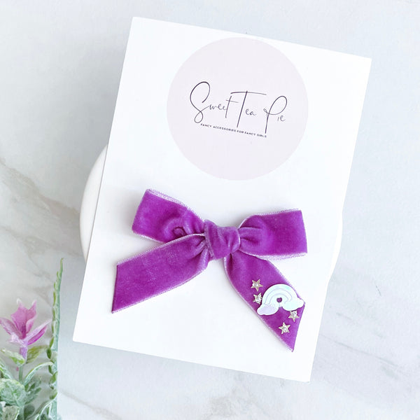 Just Like Magic Sequin Dripped Schoolgirl Bow - 03