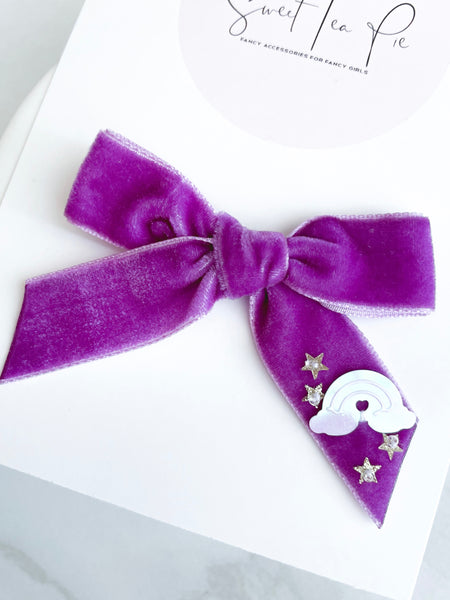 Just Like Magic Sequin Dripped Schoolgirl Bow - 03