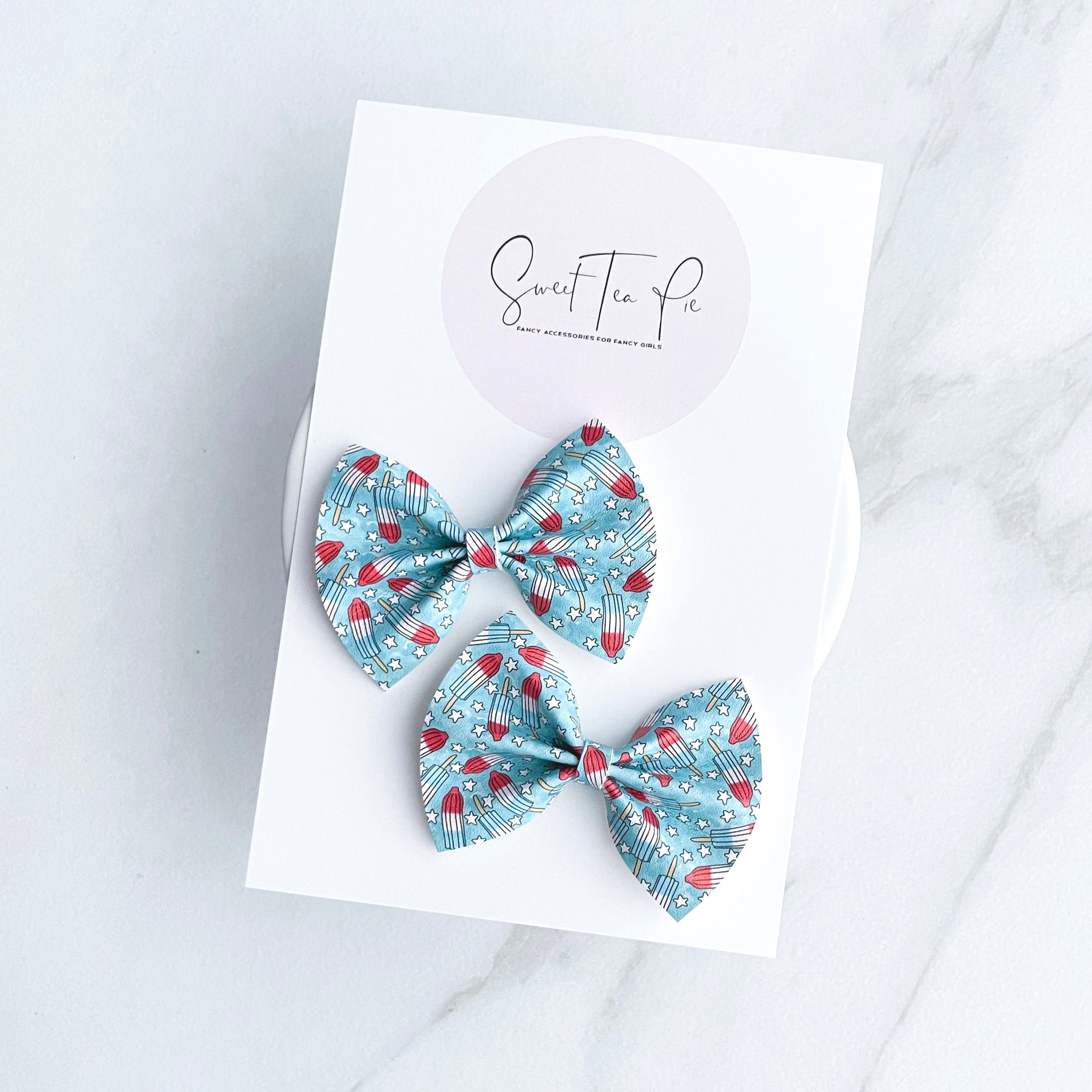 Bomb Pops Pigtail Hair Bows
