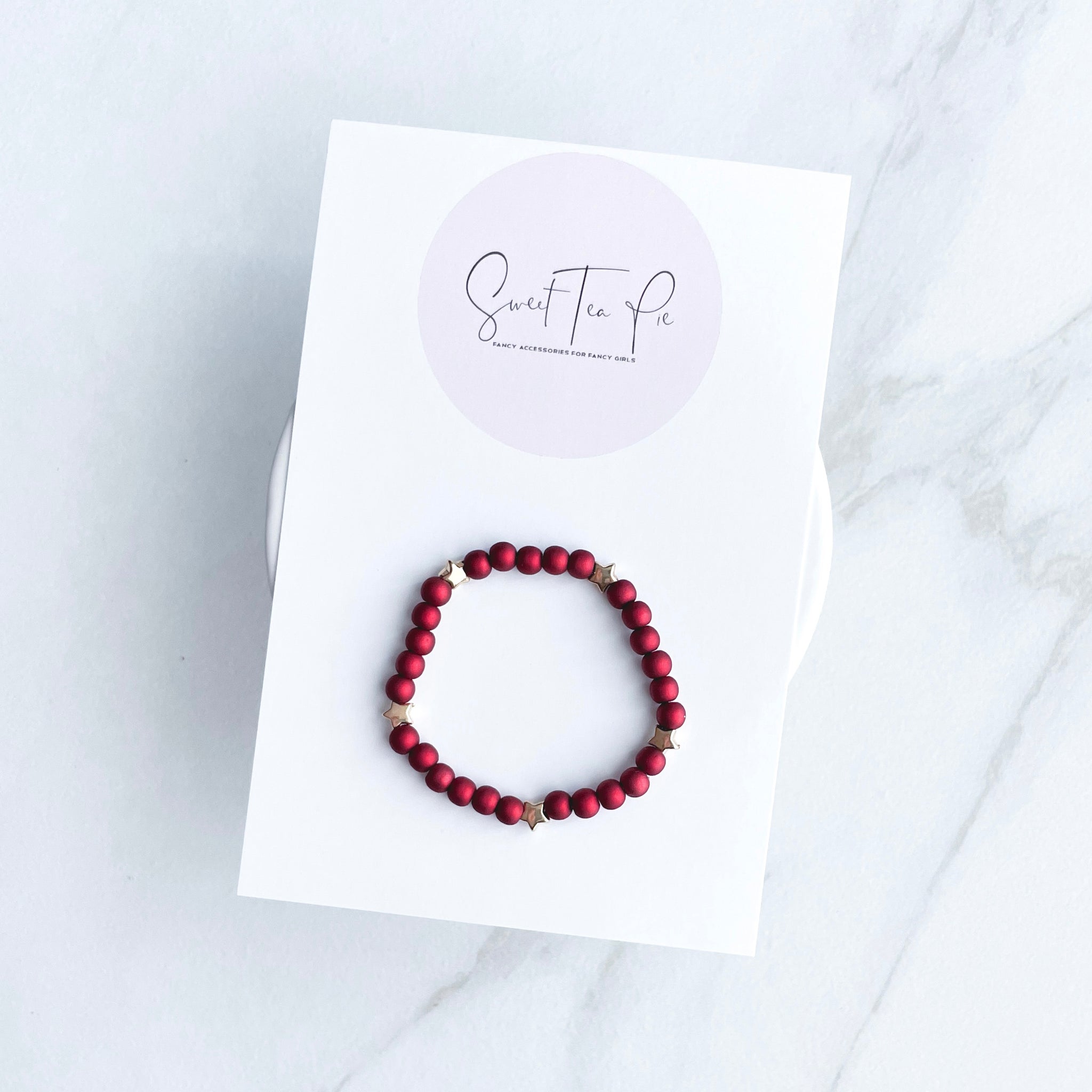 Red Stars Glam Bracelet
