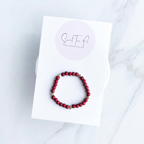 Red Stars Glam Bracelet