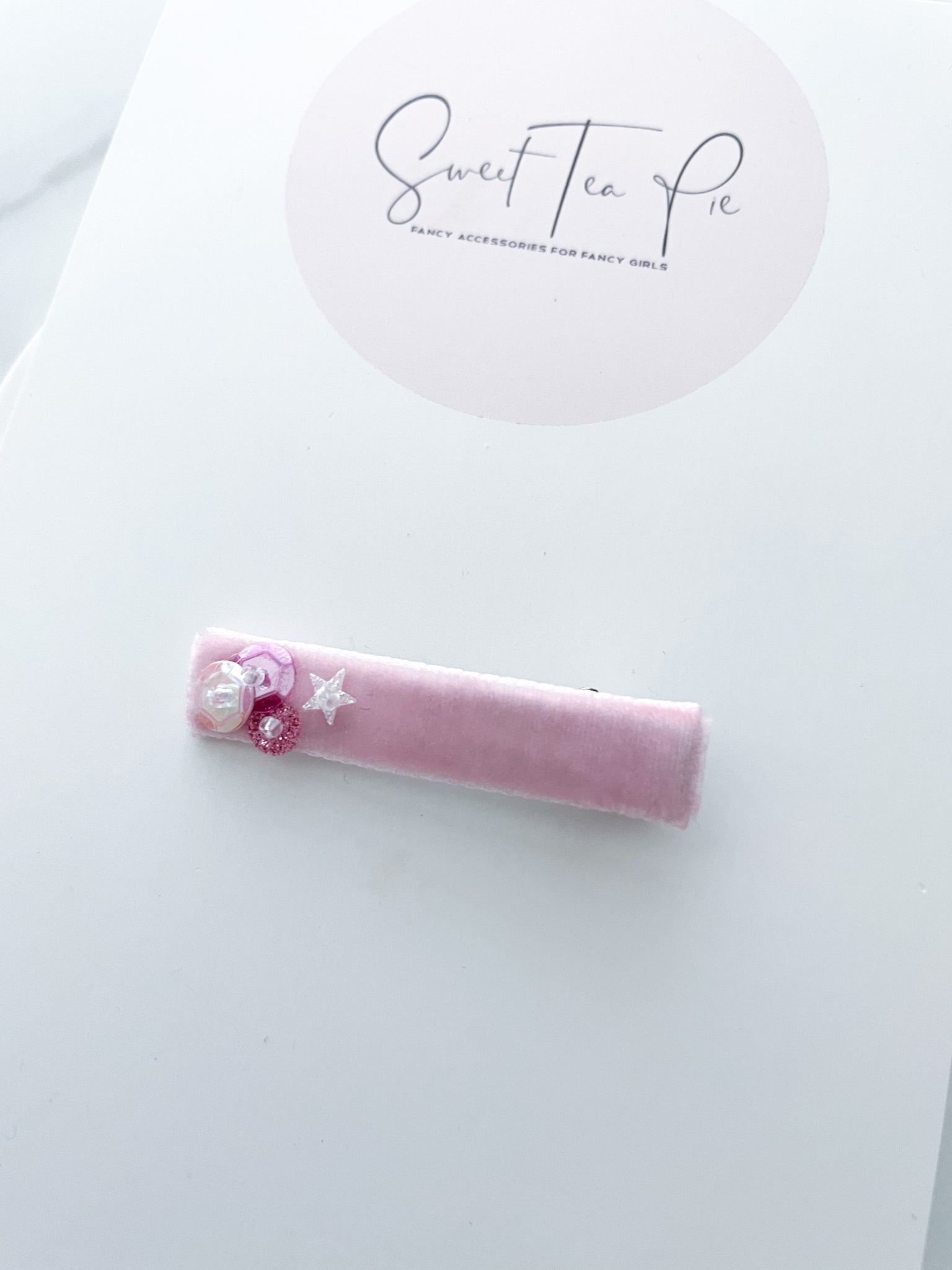 Sequin Velvet Lined Hair Clip - 031