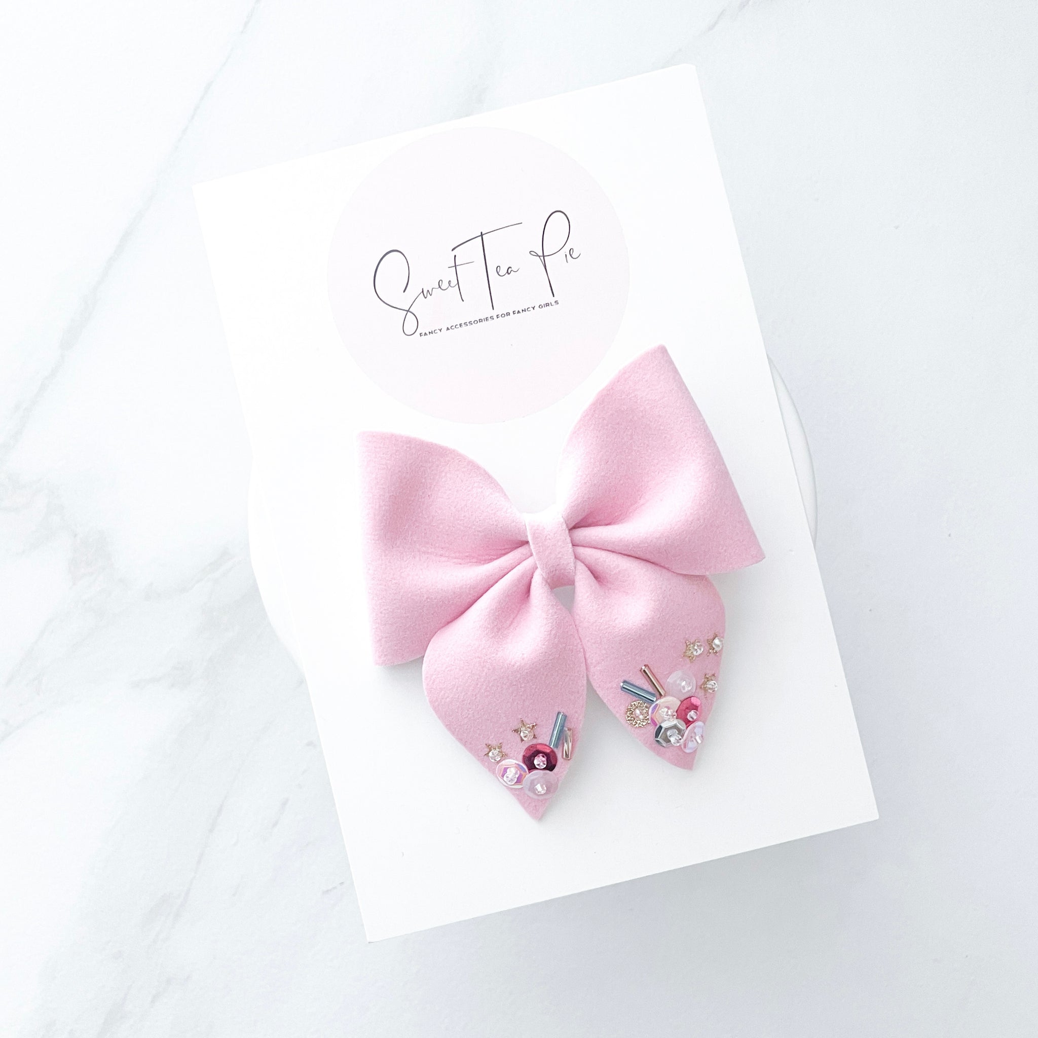 Pink Velvet Sequin Dripped Sailor
