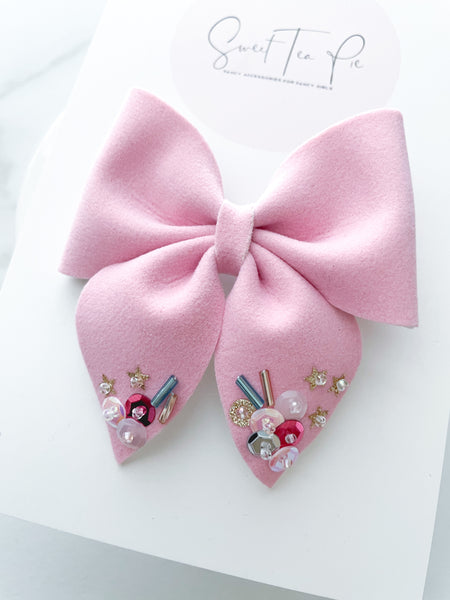 Pink Velvet Sequin Dripped Sailor