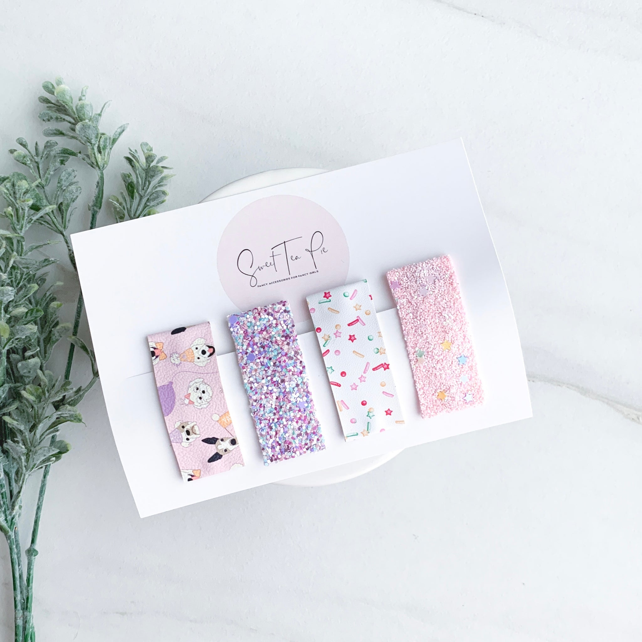 Birthday Puppy Snap Clip - Set of 4