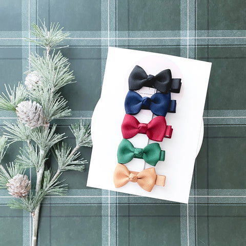 Winter Collection Baby Bow Set of 5