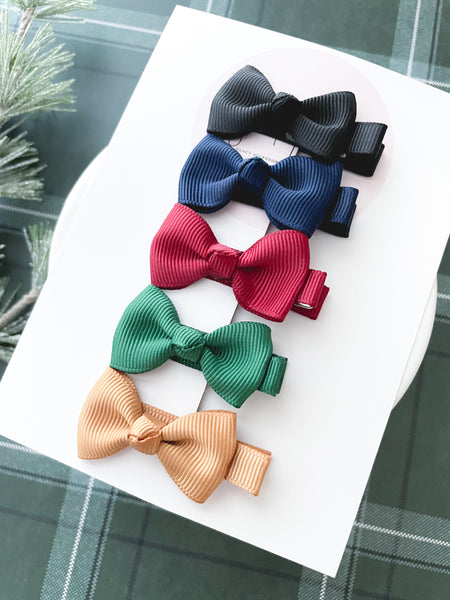 Winter Collection Baby Bow Set of 5