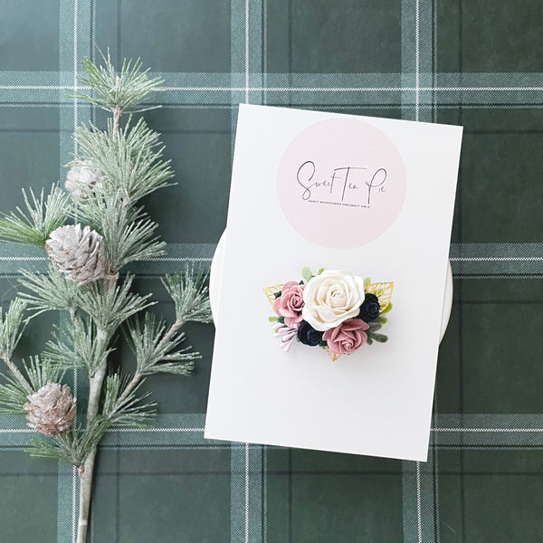 Winter Weather Floral Hair Clip