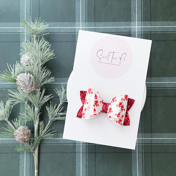 Elf on a Shelf Double Loop Hair Bow
