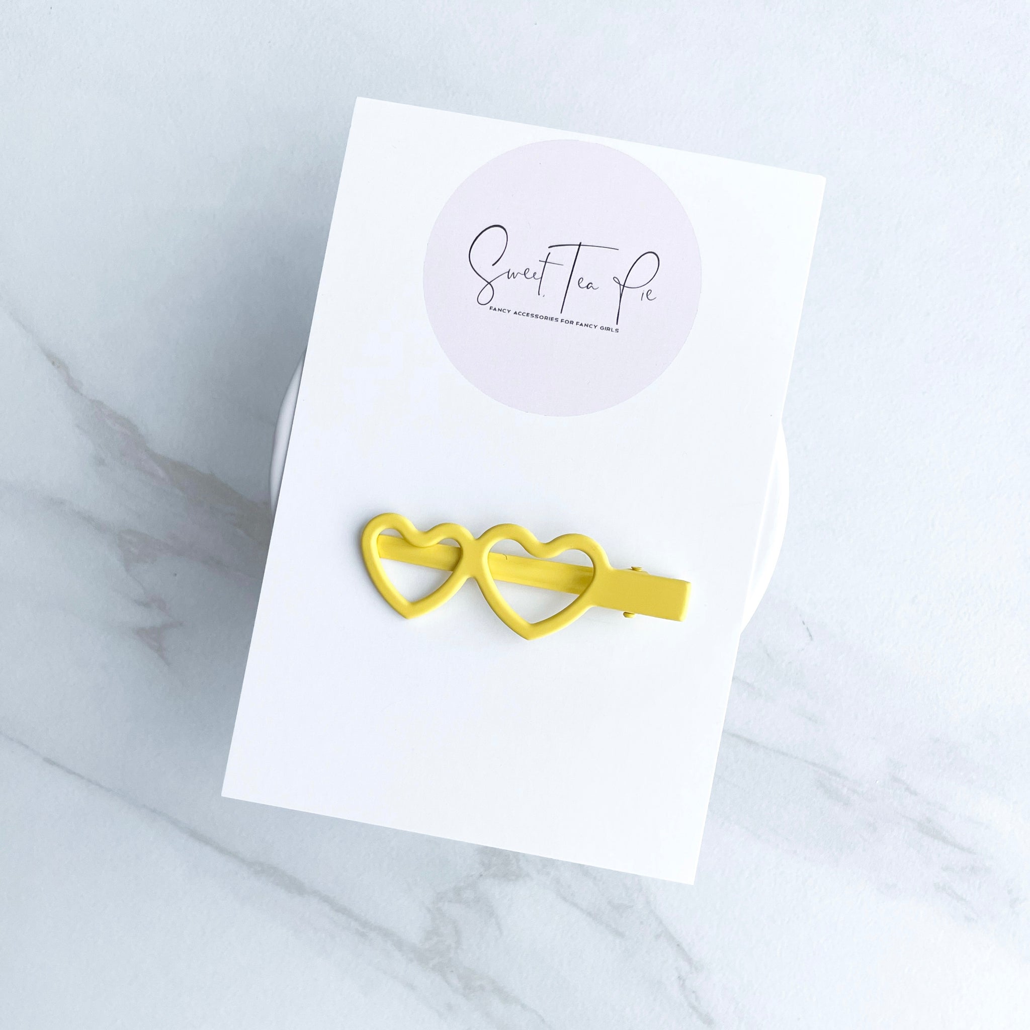 Yellow Heart Sunglasses Glam Clip