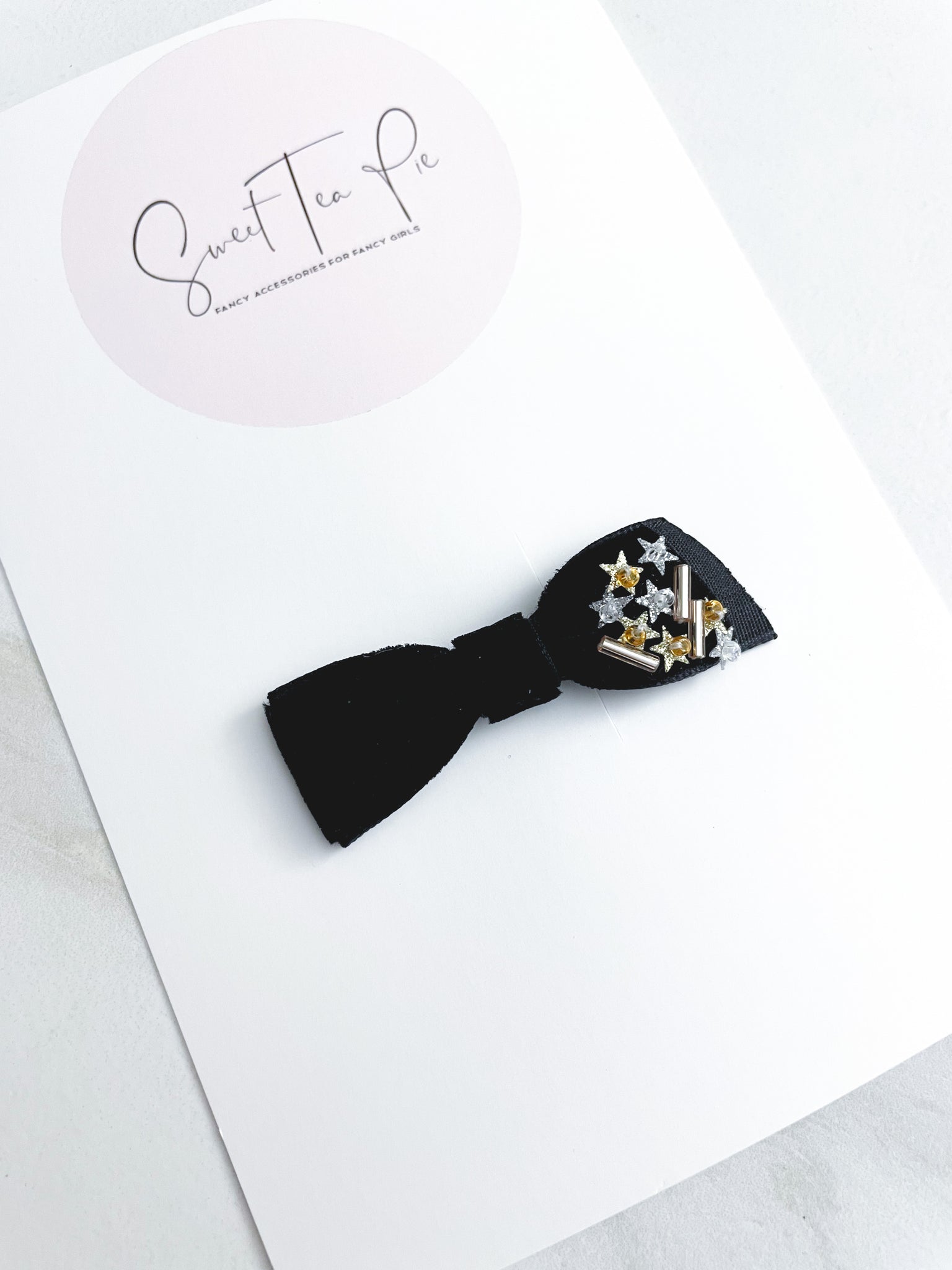 NYE 2023 Sequin Velvet Hair Bow