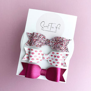 Galentines Lily Bow - Set of 3