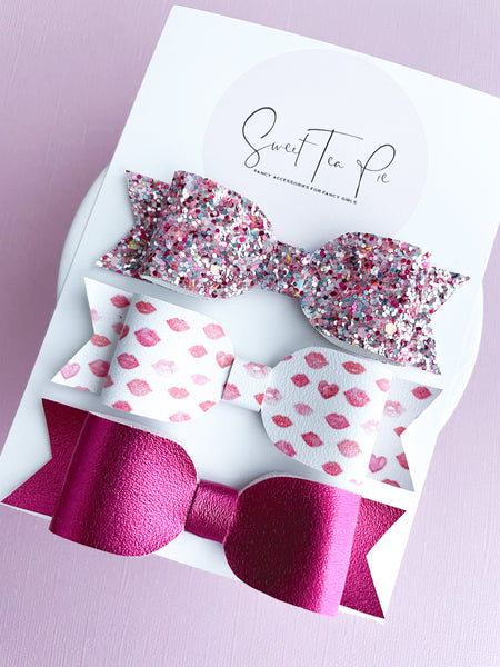 Galentines Lily Bow - Set of 3