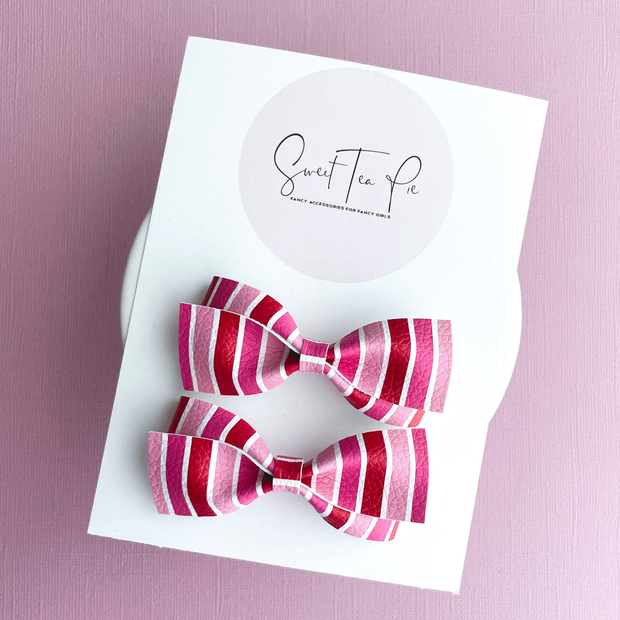 Candy Stripes Twisted Pigtail Bows