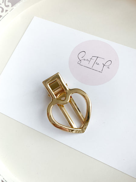 Gold Heart Glam Clip