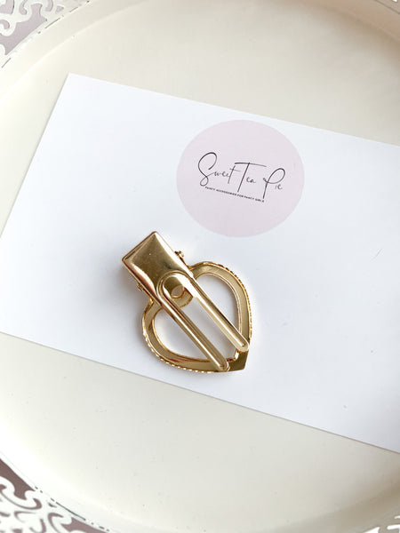Gold Heart Glam Clip