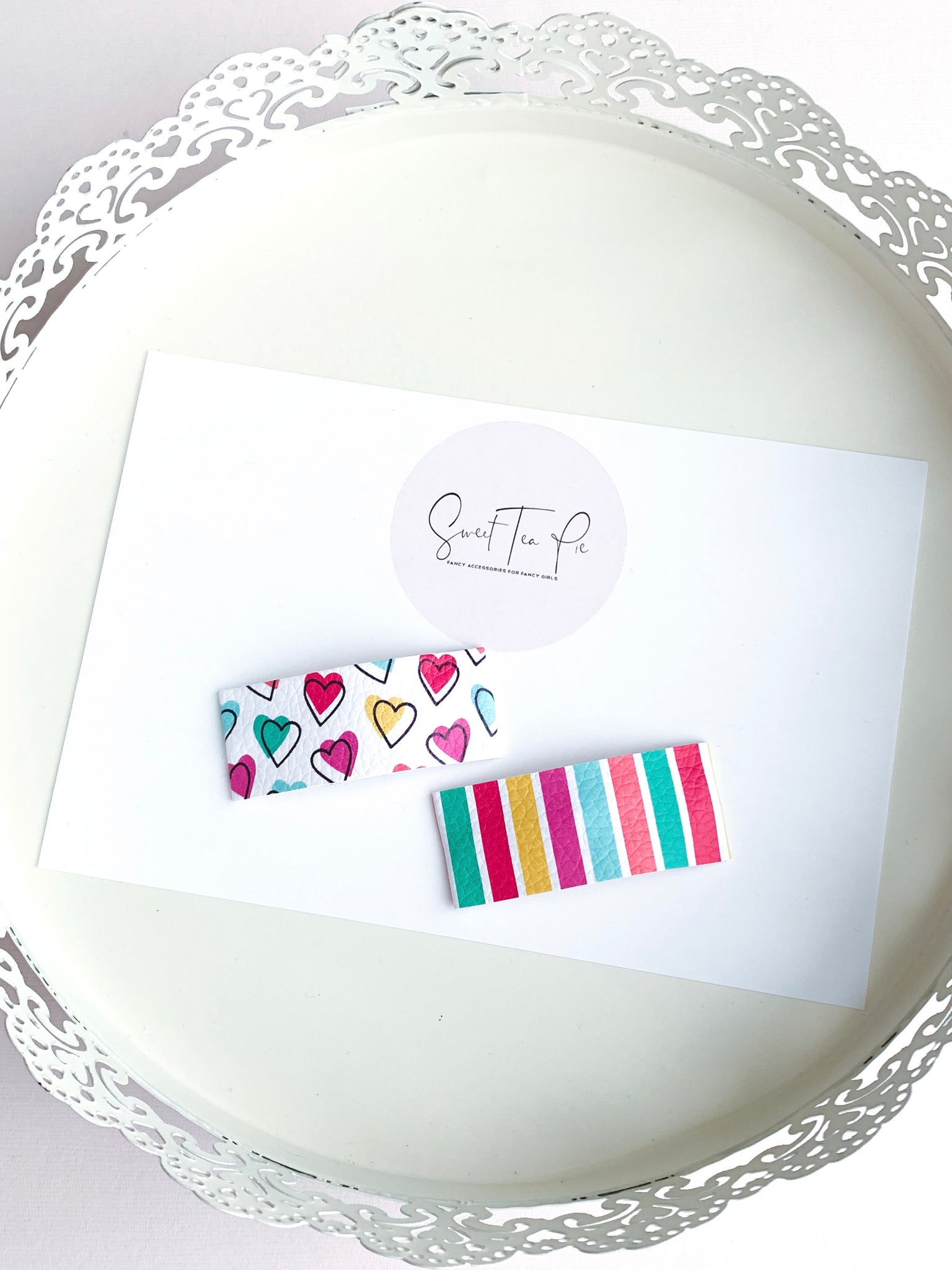 Colorful Hearts Snap Clip - Set of 2