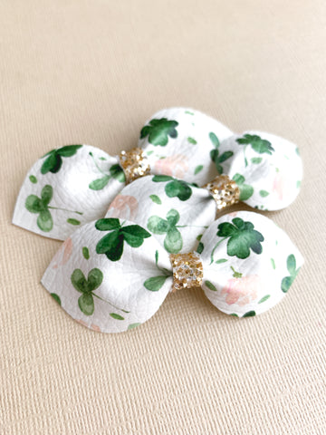 Fields of Clovers Petite Hair Bow