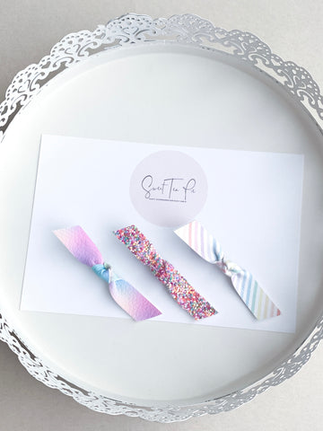 Over the Rainbow Knotty Clip Set of 3