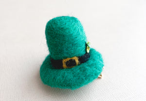 Emerald Leprechaun Hat Glam Clip