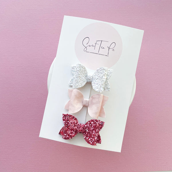 Classic Baby Bow Set of 3 - Leopard