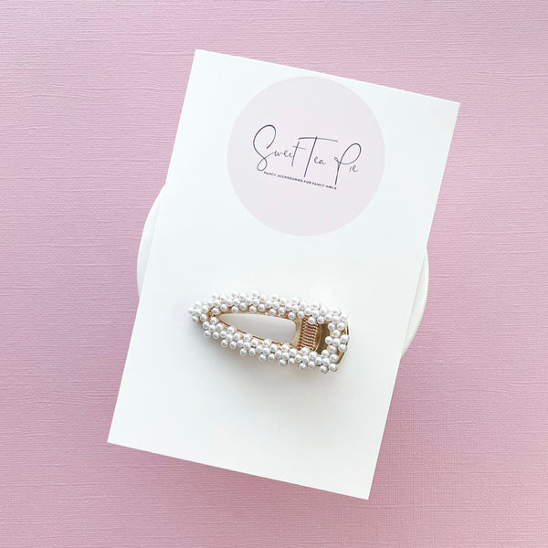 Pearl Flowers Glam Clip