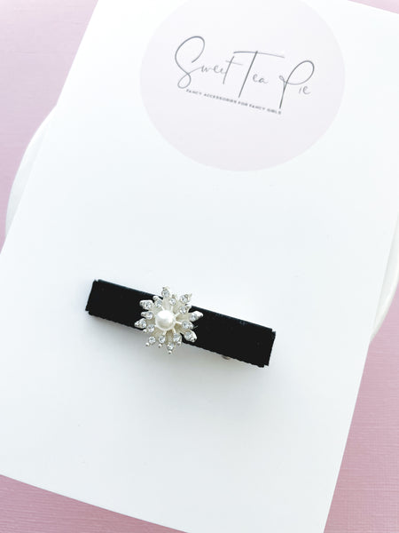 Royal Gems Silver Pearl Glam Clip