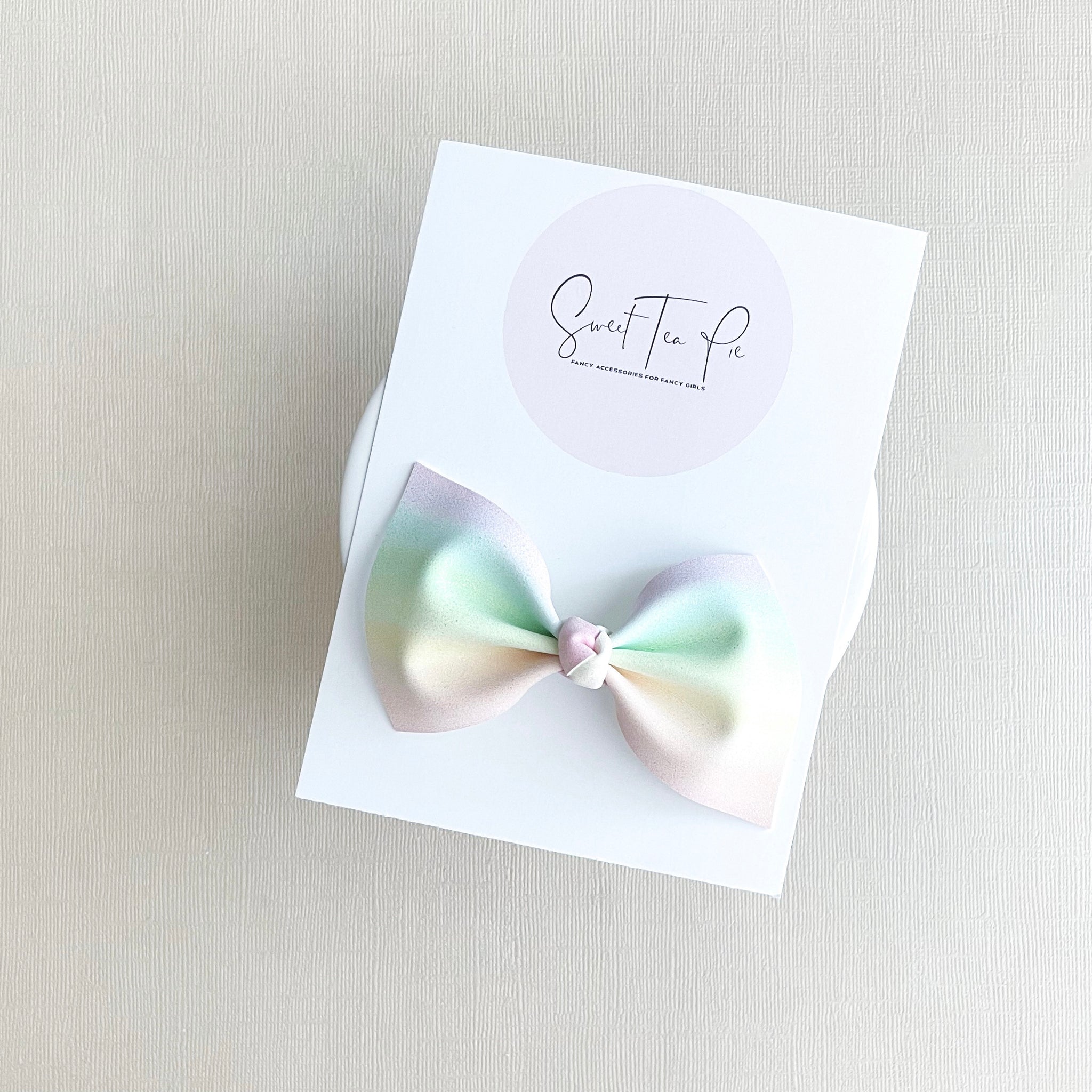 Rainbow Melt Knot Hair Bow
