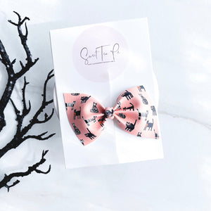 Skeleton Cats Hair Bow