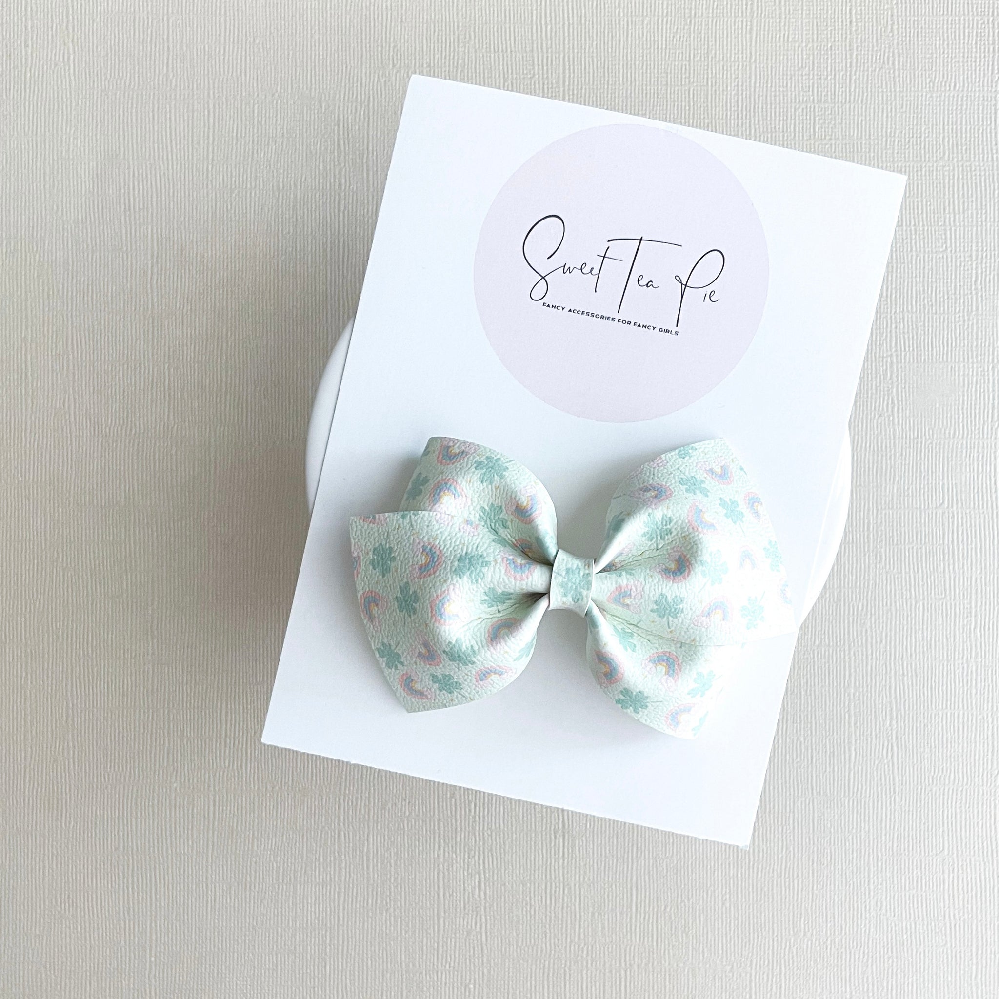 Clovers and Rainbows Lu Hair Bow
