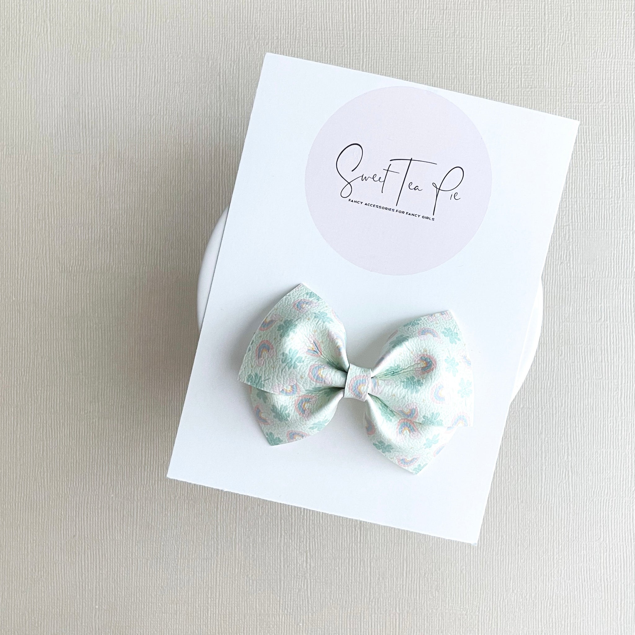 Clovers and Rainbows Mini Lu Bow