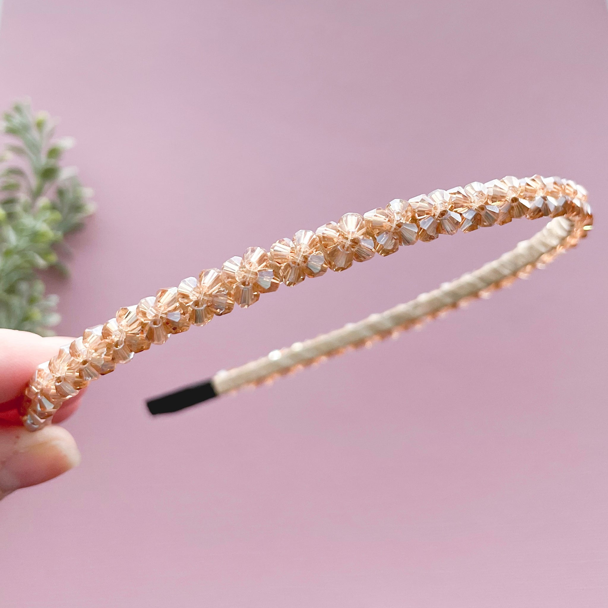 Dainty Champagne Jewel Headband