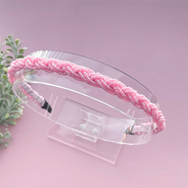 Pink Beaded Headband