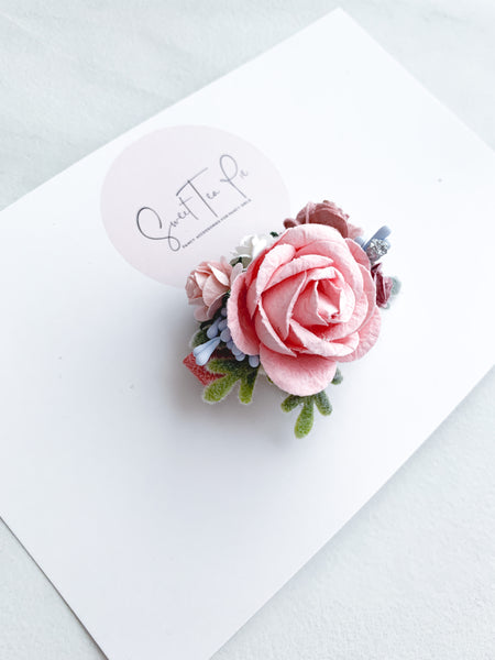Tea Party Floral Hair Clip